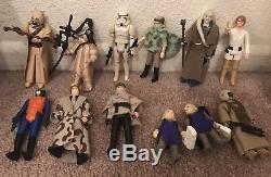 49 Vintage Star Wars Action Figures Mint Luke Leia Han Obi Wan Near Complete