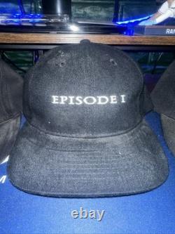 4 Vintage Star Wars Hats Epsiode One, Phantom Menace, Darth Vader, Yoda NEW