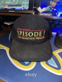 4 Vintage Star Wars Hats Epsiode One, Phantom Menace, Darth Vader, Yoda NEW