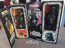 6-Vintage Star Wars 12 Inch Lot In Boxes Great Investment Boba Fett, Vader Etc