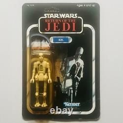 8D8 UNPUNCHED 1983 MOC 77A Kenner Vintage Star Wars Figure w Star Case