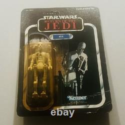 8D8 UNPUNCHED 1983 MOC 77A Kenner Vintage Star Wars Figure w Star Case