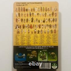 8D8 UNPUNCHED 1983 MOC 77A Kenner Vintage Star Wars Figure w Star Case