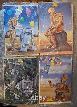 8 Vintage Star Wars Birthday Cards From 1984 Beautiful Embossed Art Work