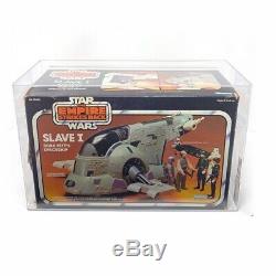 AFA Graded Star Wars Slave 1 Boba Fett 1981 Vintage, Mandalorian Kenner NR