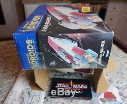 A-Wing Fighter 1984 1985 STAR WARS Droids Complete VINTAGE w INSERTS Working