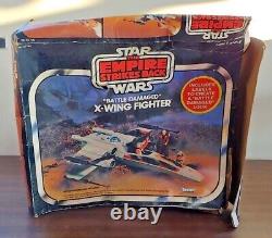 Battle Damaged 1978 X-Wing Fighter Light WORKS Original Star Wars Vintage & Box