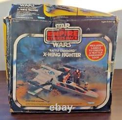Battle Damaged 1978 X-Wing Fighter Light WORKS Original Star Wars Vintage & Box