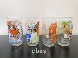 Burger King 1977 Star Wars Set of 4 Glasses Original Bag Coca Cola Vintage 1977