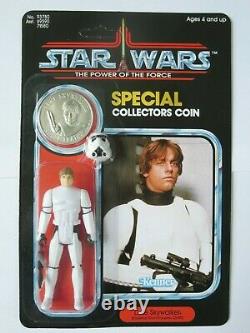 CUSTOM Vintage Luke Skywalker Stormtrooper POTF WithCoin MOC Carded Star Wars