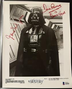 DAVE PROWSE JAMES EARL JONES SIGNED 8x10 PHOTO DARTH VADER STAR WARS Vintage BAS