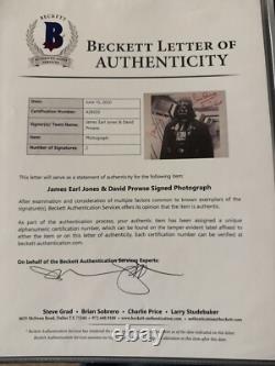 DAVE PROWSE JAMES EARL JONES SIGNED 8x10 PHOTO DARTH VADER STAR WARS Vintage BAS