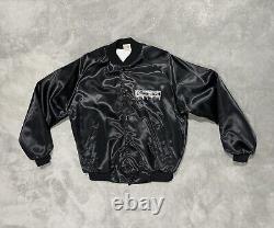 Disney Vintage Star Wars Satin Jacket STAR TOURS size M Black