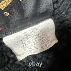 Disney Vintage Star Wars Tours Oil Slick Shearling Bomber Jacket Endor Express