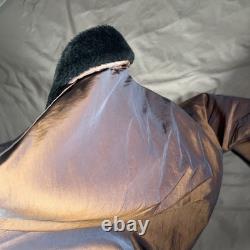 Disney Vintage Star Wars Tours Oil Slick Shearling Bomber Jacket Endor Express Disney Vintage Star Wars Tours Oil Slick Shearling Bomber Jacket Endor Express