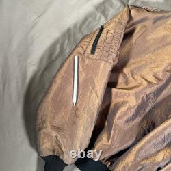 Disney Vintage Star Wars Tours Oil Slick Shearling Bomber Jacket Endor Express