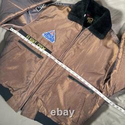 Disney Vintage Star Wars Tours Oil Slick Shearling Bomber Jacket Endor Express