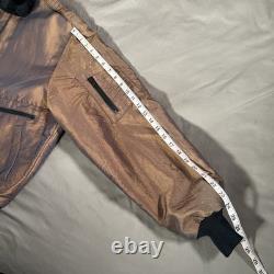 Disney Vintage Star Wars Tours Oil Slick Shearling Bomber Jacket Endor Express