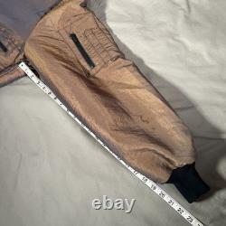 Disney Vintage Star Wars Tours Oil Slick Shearling Bomber Jacket Endor Express
