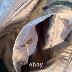 Disney Vintage Star Wars Tours Oil Slick Shearling Bomber Jacket Endor Express