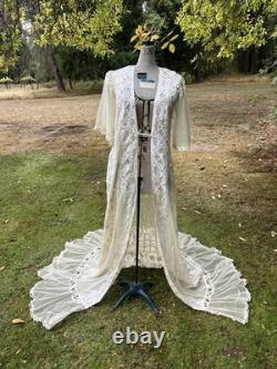 Edwardian Vintage Handmade Battenburg Lace Wedding Dress, Star Wars Replica