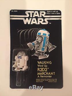 FANTASTICALLY RARE VINTAGE STAR WARS CANADIAN WALKING WINDUP R2-D2