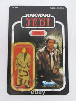 Han Solo Trench Coat Vintage 1983 Kenner Star Wars ROTJ 77-Back Sealed READ PL46