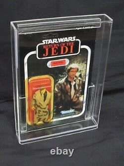 Han Solo Trench Coat Vintage 1983 Kenner Star Wars ROTJ 77-Back Sealed READ PL46