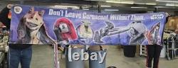 Huge 12 Ft Long Star Wars Phantom Menace Vintage PIZZA HUT Double Sided Banner