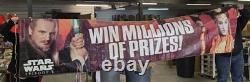 Huge 12 Ft Long Star Wars Phantom Menace Vintage PIZZA HUT Double Sided Banner