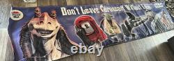 Huge 12 Ft Long Star Wars Phantom Menace Vintage PIZZA HUT Double Sided Banner