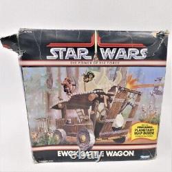 Incomplete All Vintage Star Wars POTF Ewok Battle Wagon 1985 Kenner With Box