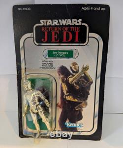 Kenner Star Wars ROTJ C-3PO See-Threepio Action Figure On Card 1983 Vintage