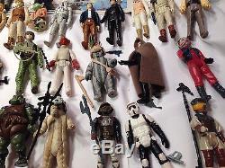 LOT Vintage Star Wars Kenner Action Figures Empire Strikes Back Case 50+ Pieces