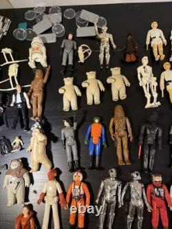 Large Bundle Of 65+ Lose Vintage 1970s & 80s Star Wars Figures + Parts Kenner