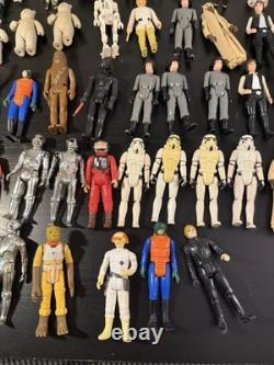Large Bundle Of 65+ Lose Vintage 1970s & 80s Star Wars Figures + Parts Kenner