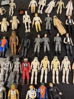 Large Bundle Of 65+ Lose Vintage 1970s & 80s Star Wars Figures + Parts Kenner