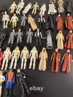 Large Bundle Of 65+ Lose Vintage 1970s & 80s Star Wars Figures + Parts Kenner