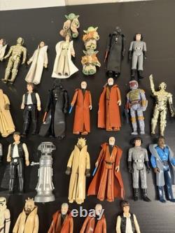 Large Bundle Of 65+ Lose Vintage 1970s & 80s Star Wars Figures + Parts Kenner