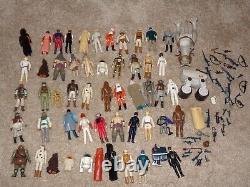 Large Star Wars Figures And Weapons Lot No Repro Original Kenner Vintage