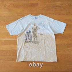 Liquid Blue Star Wars Shirt Men Tan Tie Dye Droid Graphic Vintage XL Smithsonian