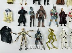 Lot Of 39 Vintage Star Wars Figures & Darth Vader Storage Case (Various Years)