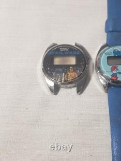 Lot Of Vintage Watches Mary Marvel Smurfs Kermit Star Wars Bradley Timex Swiss