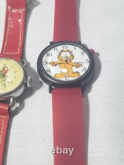 Lot Of Vintage Watches Mary Marvel Smurfs Kermit Star Wars Bradley Timex Swiss