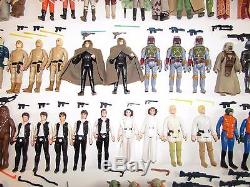 Lot of 130 vintage Star Wars action figures, 100% original, complete. No repros