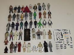 Lot of 50 vintage Star wars action figures, POTF, original weapons, accessories