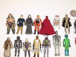 Lot of 50 vintage Star wars action figures, POTF, original weapons, accessories