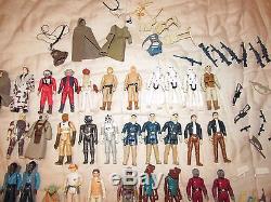Lot of 75 vintage Star Wars action figures, with original accessories, weapons