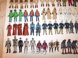 Lot of 95 vintage Star Wars action figures, original weapons, no repros