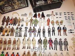 Lot of 95 vintage Star Wars action figures, original weapons, no repros